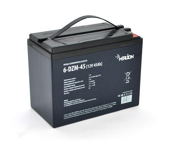 Акумулятор Тяговий AGM MERLION 6-DZM-45, 12V 45Ah M5 (223*121*175) Q2