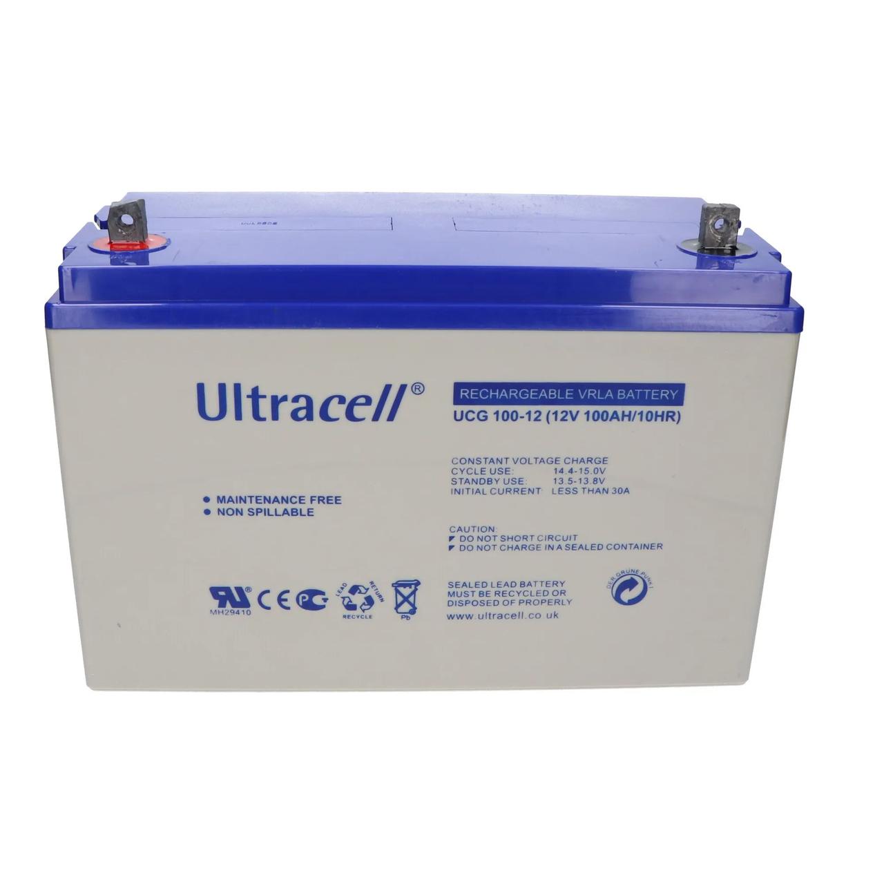 Акумулятор гелевий - Ultracell 100 Ah 12 V UCG100-12 GEL White Q1/36