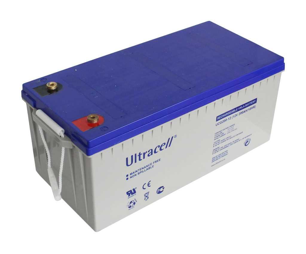 Акумулятор гелевий - Ultracell 200 Ah 12 V UCG200-12 GEL White Q1/36