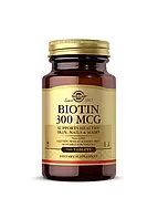 Біотин Солгар Biotin 300 mcg (100 капс) вітамін б7 солгар Solgar