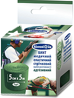 Бинт адгезивный эластичный 5см * 5м ТМ "Белоснежка" зеленый