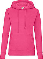 Худі Fruit of the Loom Hooded Sweat Ladies Ярко-Розовый XL