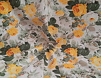 Ткань Ранфорс для постельного белья ш.240 Желтая роза