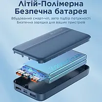 Портативний зарядний пристрій (УМБ повербанк) Remax Tinyl Series 20Вт+22.5Вт PD+QC 20000MAH BLUE RPP-213, фото 5