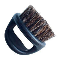 Щетка для фейда, бороды кастет Barber Finger Brush для барбера, парикмахера круглая (черная)