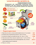 Электроизмельчитель овочів і фруктів  Південь-Сервіс  ПОФ-3, фото 3