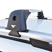 Багажник для автомобилей с высокими рейлингами Farad COMPACT серебряный цвет 70см-70см.