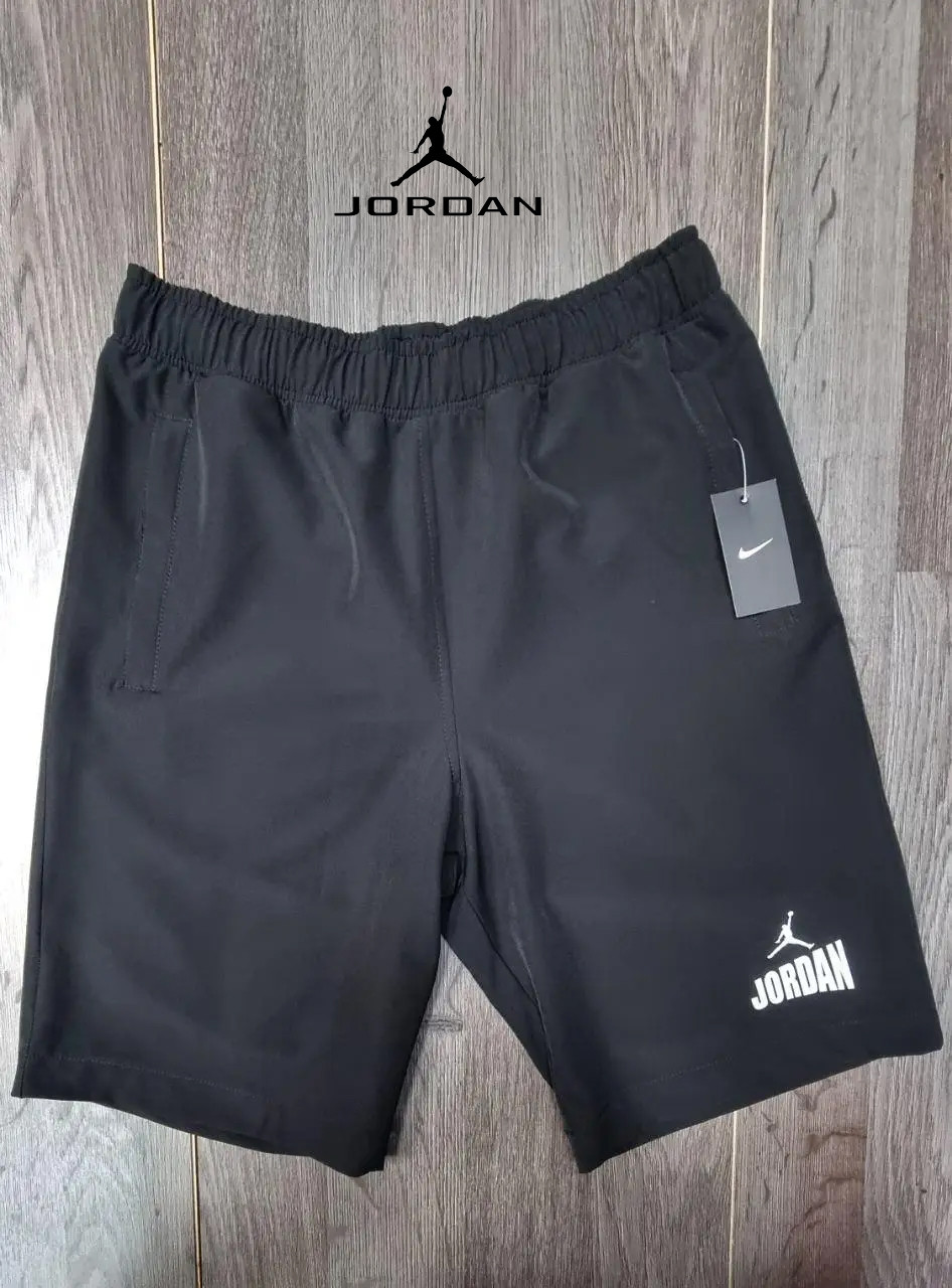 Чоловічі брендові спортивні шорти Nike Jordan (Джордан), чоловічі повсякденні чорні. Чоловічі шорти, фото 1