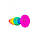 Анальна пробка Wooomy Hiperloo Silicone Rainbow Plug M, фото 3