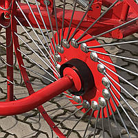 Навісна сінограбарка "Сонечко" 2 колеса - Граблі ворушилки, фото 2