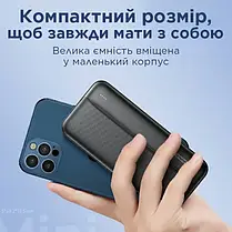 Портативний зарядний пристрій УМБ-повербанк Remax Tinyl Series 20 Вт + 22.5 Вт PD+QC 10000MAH BLACK RPP-212, фото 5