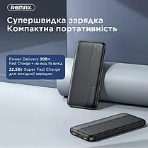 Портативний зарядний пристрій УМБ-повербанк Remax Tinyl Series 20 Вт + 22.5 Вт PD+QC 10000MAH BLACK RPP-212, фото 3