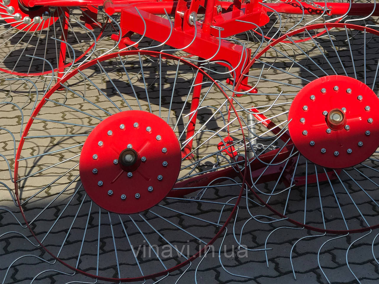 Навісна сінограбарка "Сонечко" 2 колеса - Граблі ворушилки, фото 1