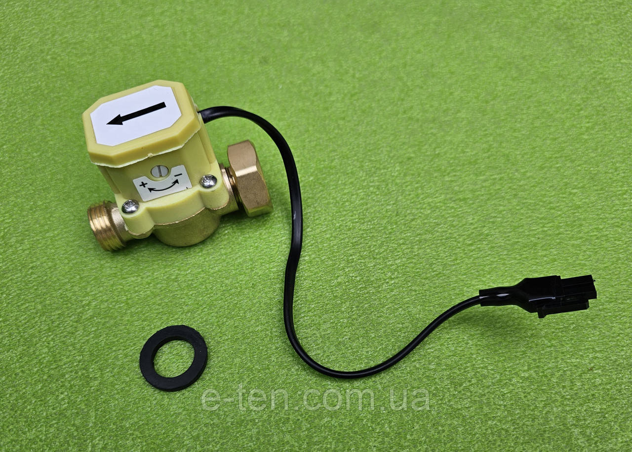 Датчик реле протоку води (різьба: внутрішня 3/4" і зовнішня 1/2") для газових і електричних котлів