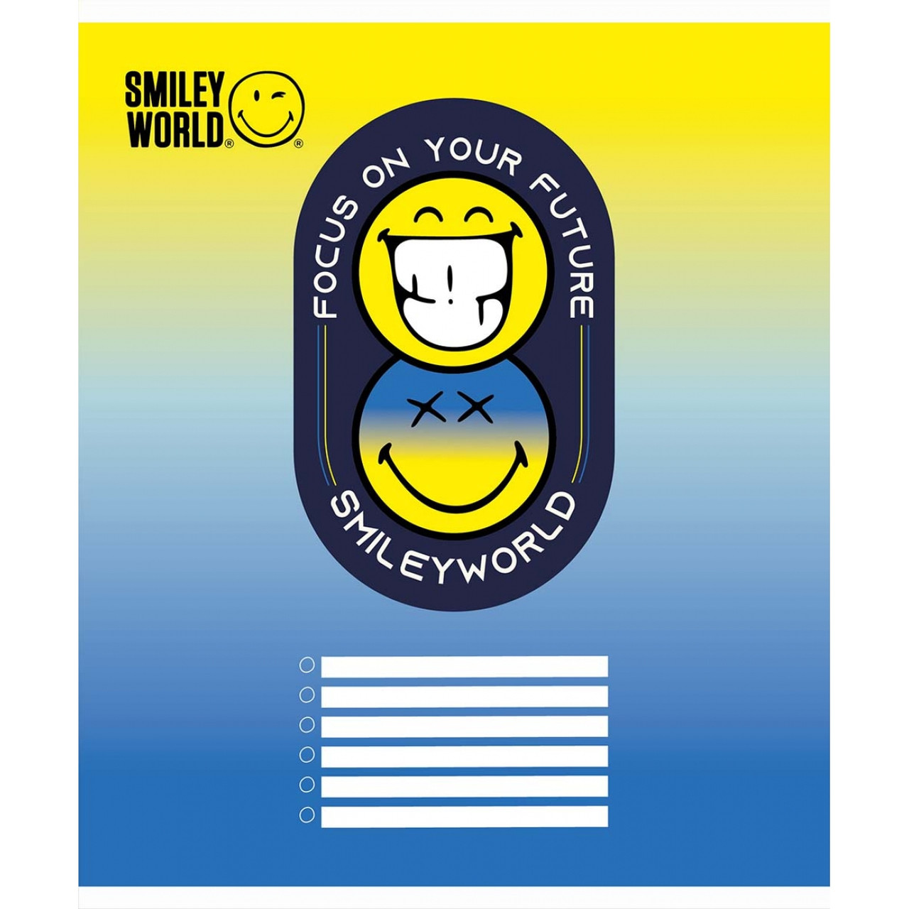 Зошит 12арк. кос.лін. YES Smiley world №766313(25)(500)