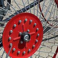 Навісна сінограбарка "Сонечко" 2 колеса - Граблі ворушилки, фото 3