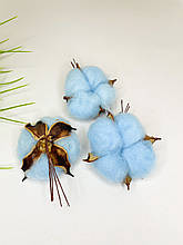 Бавовна натуральна  блакитна