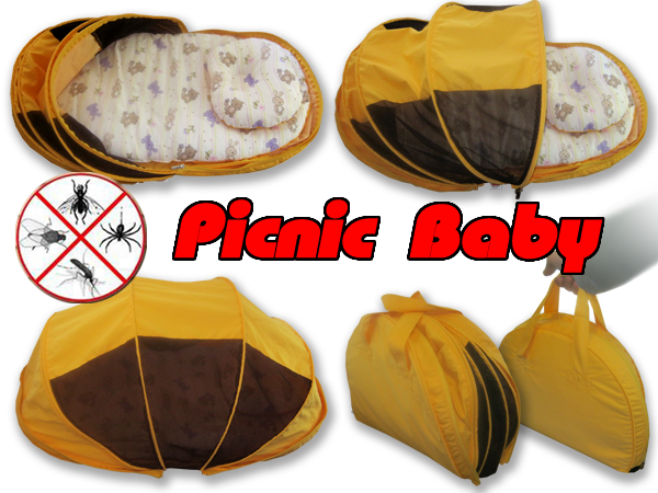 Детская кровать переноска (сумка-кровать) «Picnic Baby» (разные цвета) - фото 2 - id-p325435200