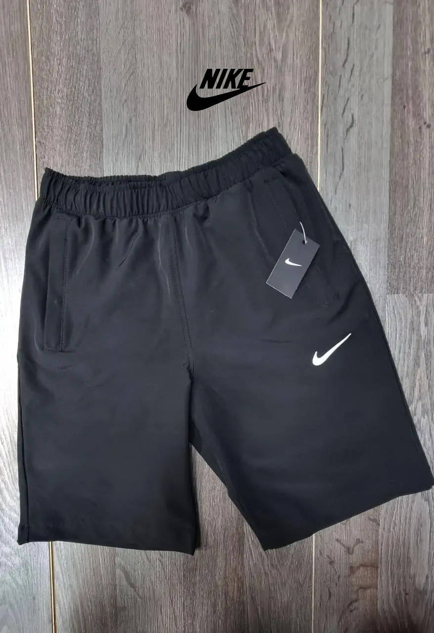 Чоловічі брендові спортивні шорти Nike (Найк), чоловічі повсякденні чорні. Чоловічий одяг, фото 1