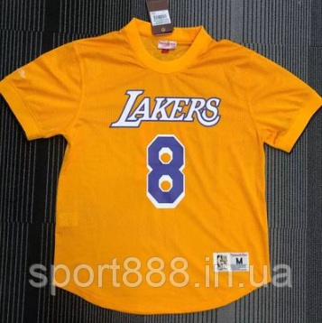 Жовта баскетбольна футболка Браянт 8 Лейкерс Bryant Los Angeles Lakers Mitchell&Ness NBA