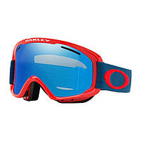 Горнолыжная маска Oakley O Frame 2.0 XM Poseidon Red / Black Ice Iridium & Persimmon, Блакитний, OS