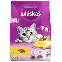 Корм сухий для дорослих котів із куркою Whiskas 800 г