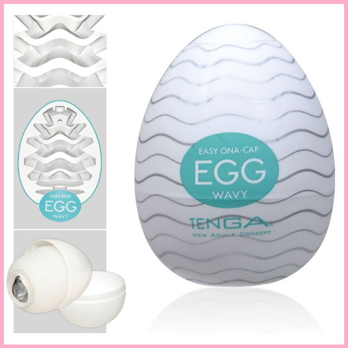 Мастурбатор яйце Tenga Egg Wavy, Чоловічий мастурбатор яйце, Силіконовий стимулятор члена яєчко, Інтимні іграш