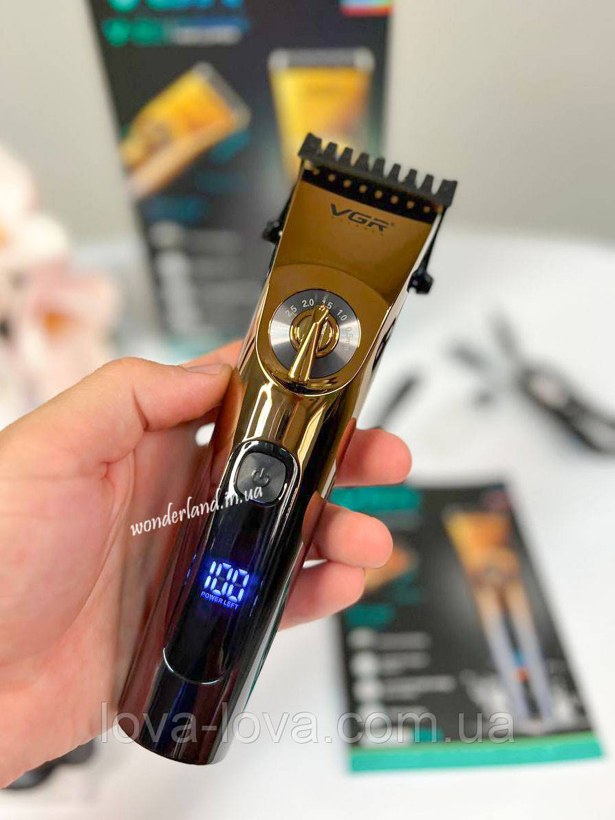 Професійна бездротова машинка для стриження VGR V-663 тример для волосся, бороди та вусів, фото 1