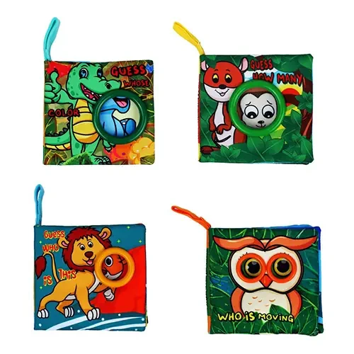 Книжка LB20210409 шарудить, м'яка, з віконцем, 4 види, 25-20-2 см., фото 1