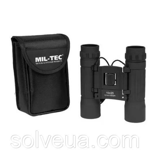 Складаний Бінокль MIL-TEC GEN II 10X25 FERNGLAS FALTBAR BLACK 15702002.solve