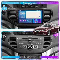 Штатна магнітола Lesko для Acura TSX II 2008-2014 екран 9" 4/64 Gb CarPlay 4G Wi-Fi GPS Prime 6шт, фото 4