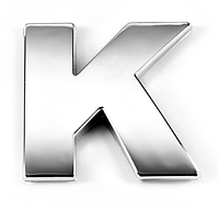 Буква "K" хромированная (3 см)