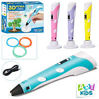 3D-ручка AK 0010, 19 см, тип філаменту (пластик) — PLA (4 кольори), USB-шнур