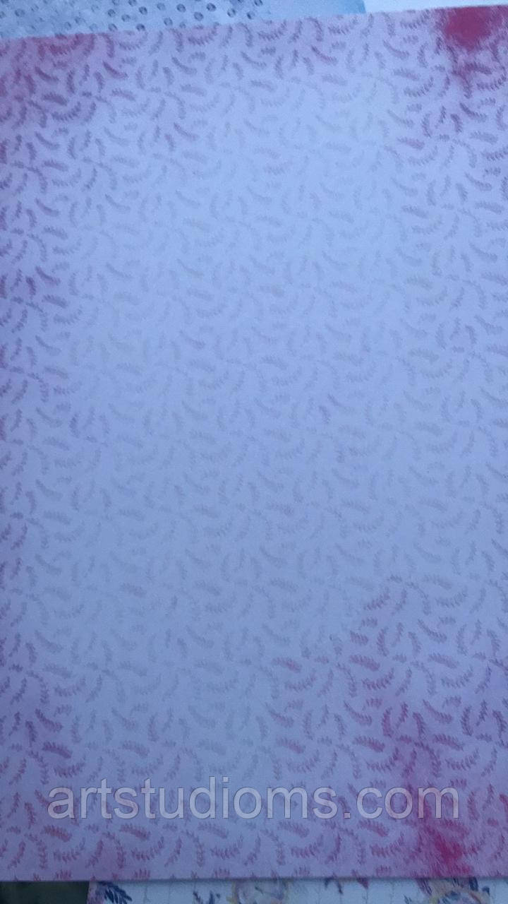 Дизайнерський картон "Рожеві гілочки", А4