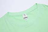 Чоловіча однотонна базова салатова футболка, фото 4