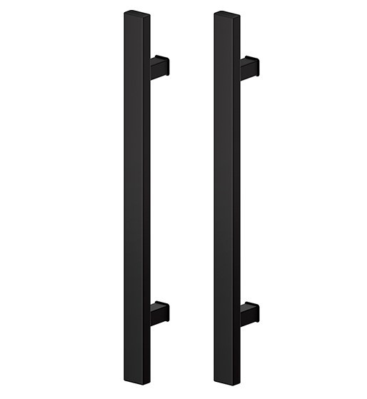 Чорна матова ручка скоба Wala QA10 40x20 90° 2-стороння (Польща), фото 1