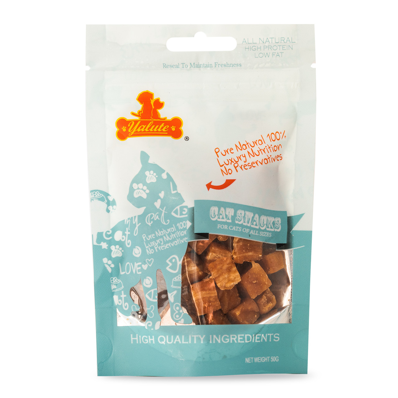 Ласощі для котів кубики з куркою та тріскою Yalute Chicken and Codfish Dices 50 г