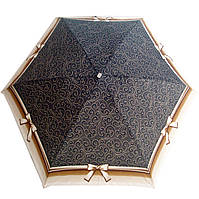Зонт ZEST женский механика 5 сложений, цветной плоский. Расцветка Бантик