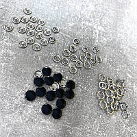 Кнопка Бебі 9.5 мм закрита Чорна (в пакованні 1440 штук)