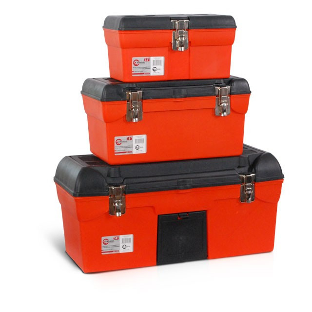 Комплект ящиків для інструментів, з металевим замком, 3 шт 13" / 16.5" / 23.5" INTERTOOL BX-0007, фото 1