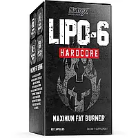 Жироспалювач Nutrex Lipo-6 Hardcore 60 капс (найпотужніший жироспалювач Lipo)