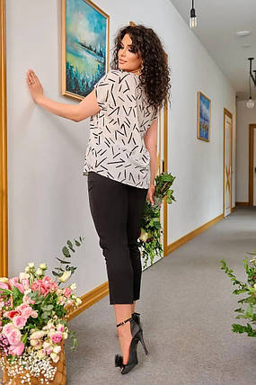 Гарний костюм Блузка + Штани, тканина "Софт" 52, 54, 56, 58, 60, 62, 64 розмір 52, фото 2