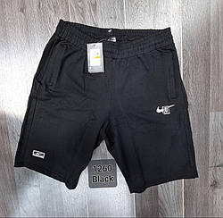 Чоловічі брендові трикотажні спортивні шорти Nike (Найк), чоловічі повсякденні чорні. Чоловічі шорти