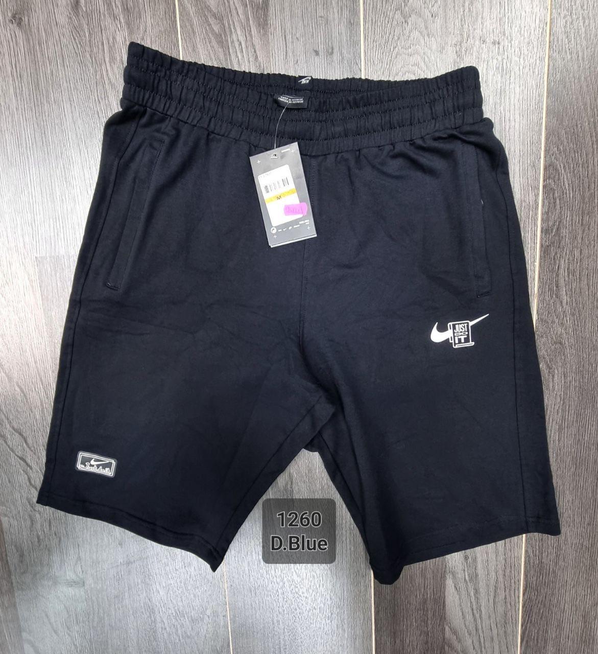 Чоловічі брендові трикотажні спортивні шорти Nike (Найк), чоловічі повсякденні сині. Чоловічі шорти, фото 1