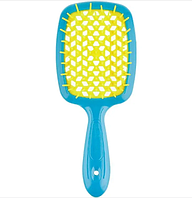 Щетка для волос Janeke Superbrush Голубо-желтая (22283L')