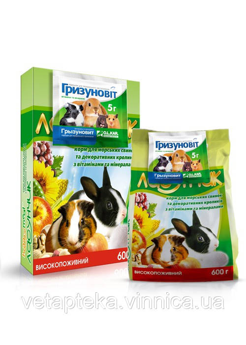 Корм для морських свинок и кроликів Ласунчик, 600г, фото 1