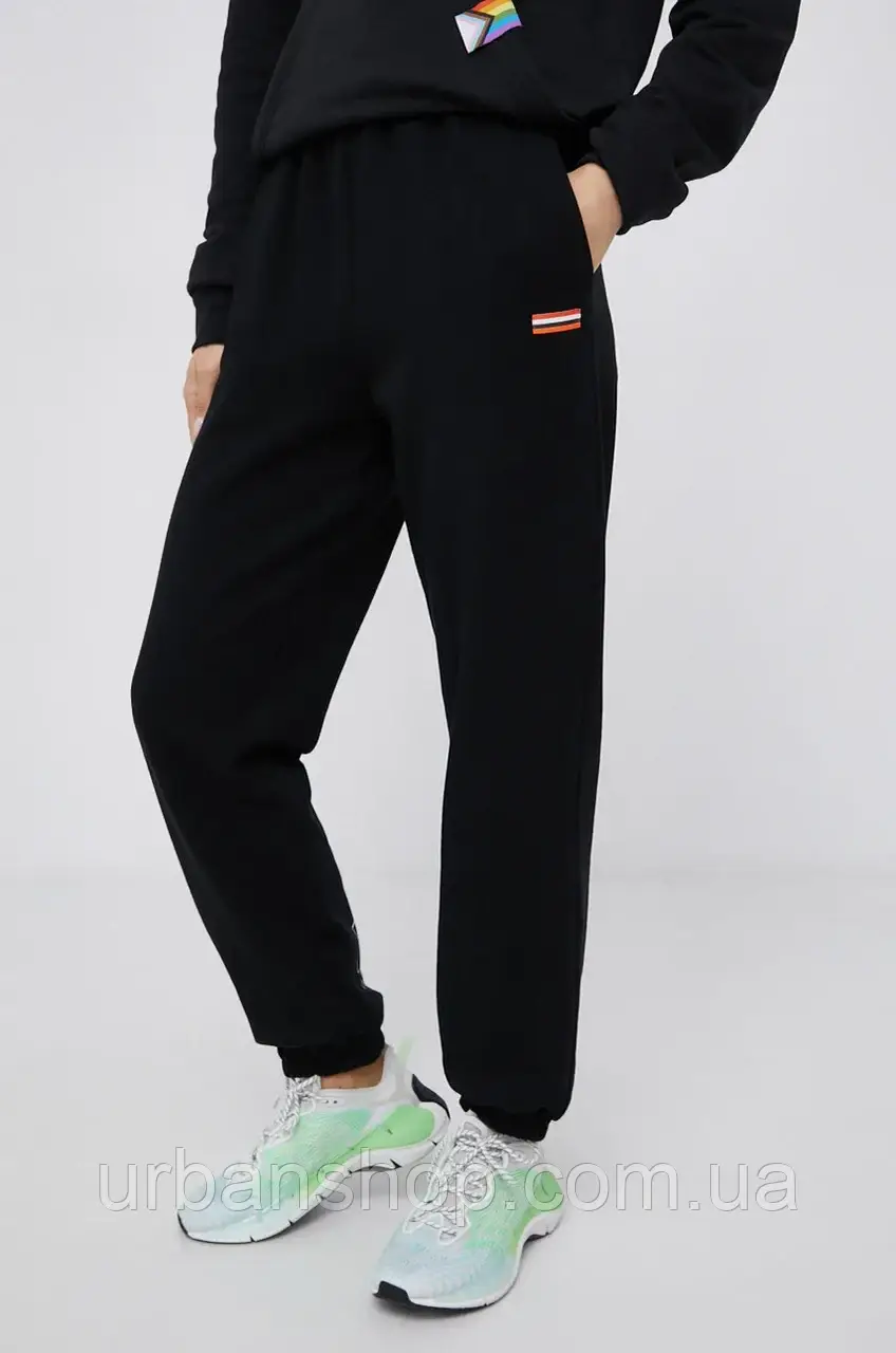 Бавовняні штани P.E Nation жіночі колір чорний гладкі розмір XS, S, M, L, фото 1