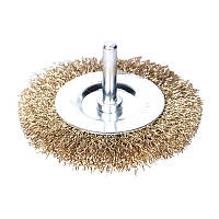 Щітка дротяна дископодібна Ø100 мм Ø 6 мм (латунована) SIGMA (9013101)