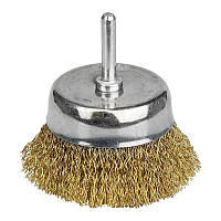 Щітка дротяна чашоподібна Ø50 мм Ø 6 мм (латунована) SIGMA (9015051)