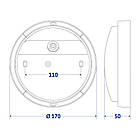 Світильник LED Violux НББ ATOM UA 22W 5000K IP54 антрацит, фото 4